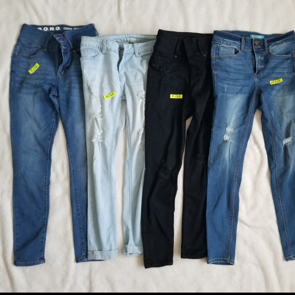 Wax Jean Women’s Skinny Jeans - Dark Blue, Light Blue & Black
